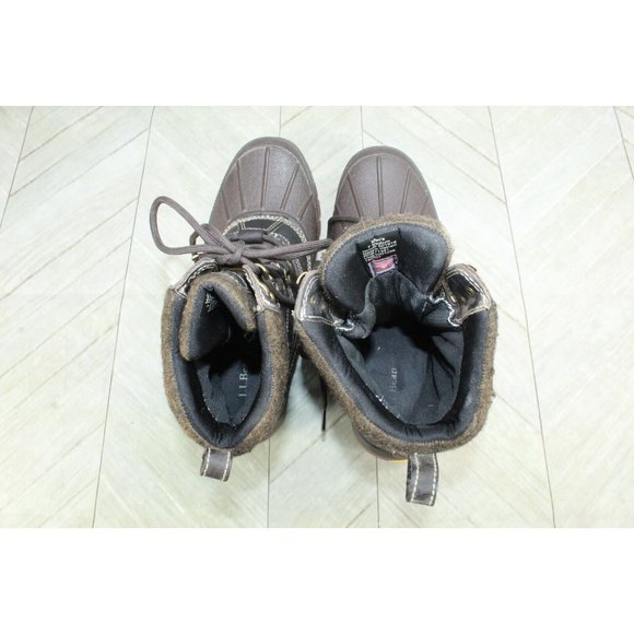 LL Bean Storm Chaser Brown Leather Primaloft Waterproof Boots Size 7 M - Picture 6 of 9